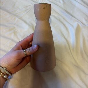 Minimalist Tan Ceramic candle holder
